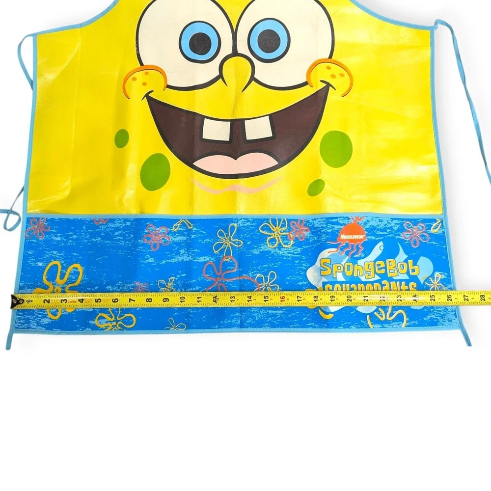 Nickelodeon SpongeBob SquarePants Yellow Blue Wipeable Bib Kitchen Apron Graphic